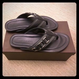 Louis Vuitton men’s black sandals size 7US
